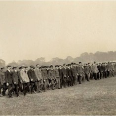 Training of new recruits for Lord Kitchener's new British Army, H Company in Regent's Park during the summer of 1914. | City of Westminster Archive Centre